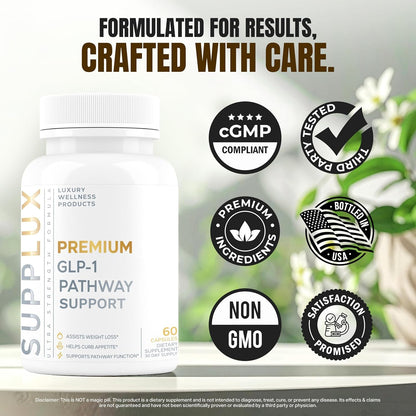GLP-1 Weight Loss Support – Appetite Control & Metabolism, 3Rd Party Tested, 60 Pills