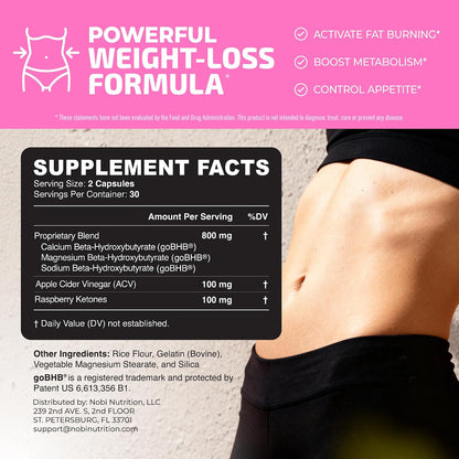Weight Loss Pills for Women – GLP-1 Metabolism Booster & Appetite Suppressant, 60 Count