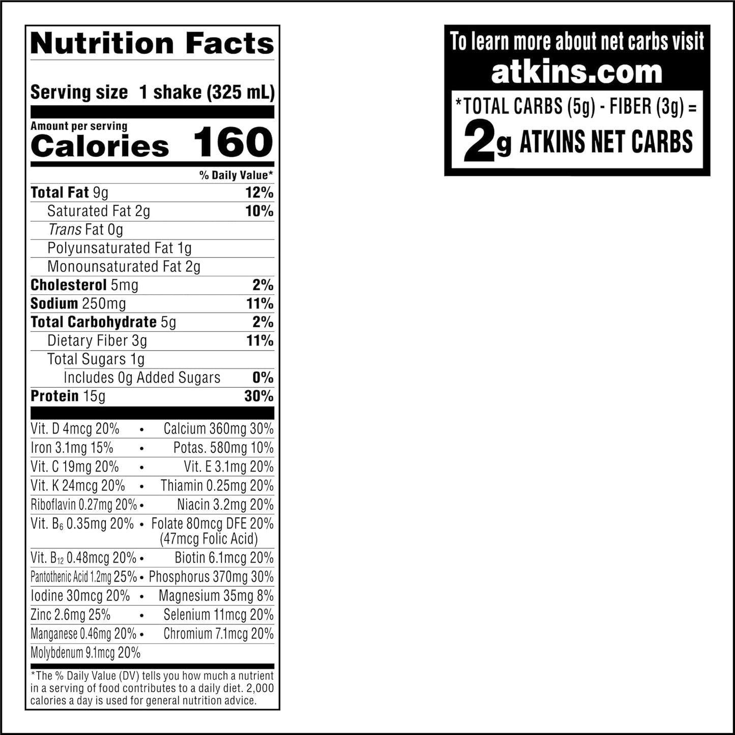 Atkins Milk Chocolate Delight Protein Shake - 15g Protein, Low Glycemic, 2g Net Carbs, 1g Sugar, Keto Friendly, 12 Count (Pack of 2)