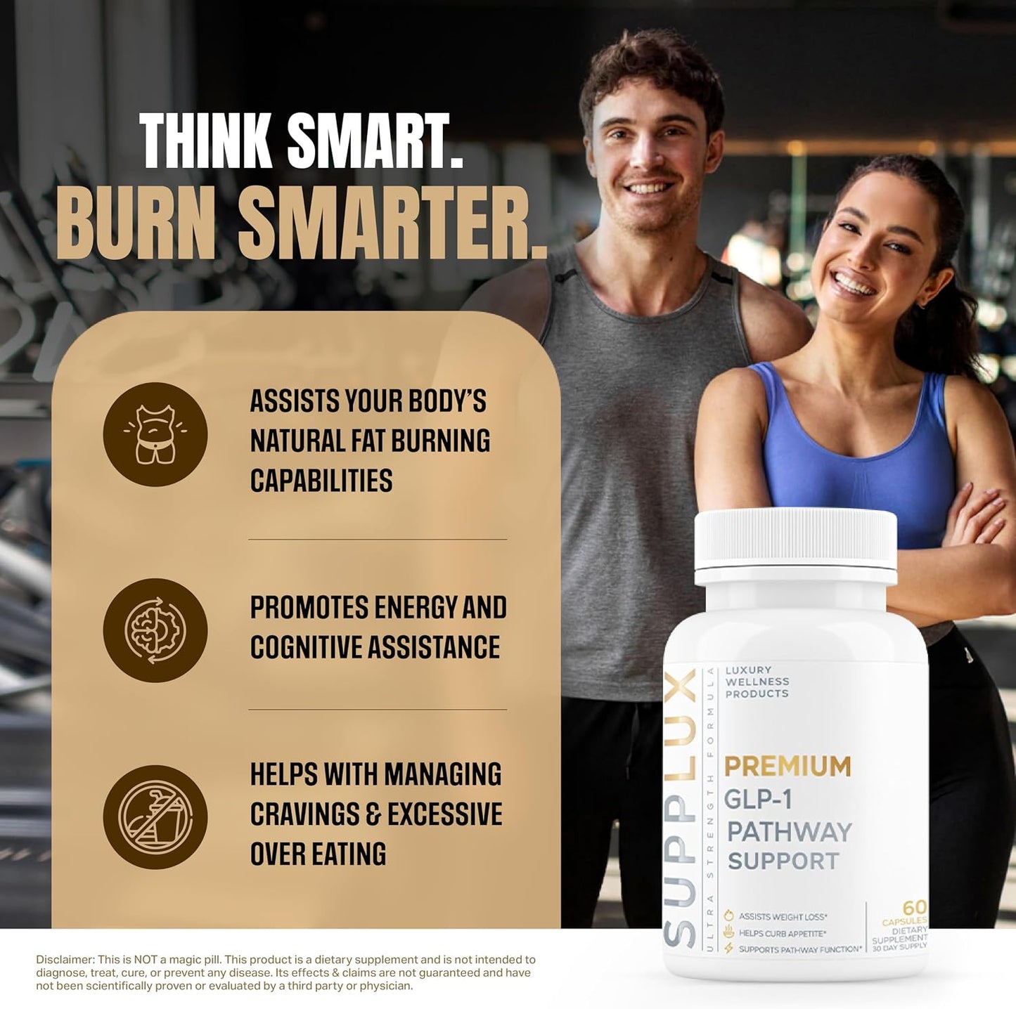 GLP-1 Weight Loss Support – Appetite Control & Metabolism, 3Rd Party Tested, 60 Pills